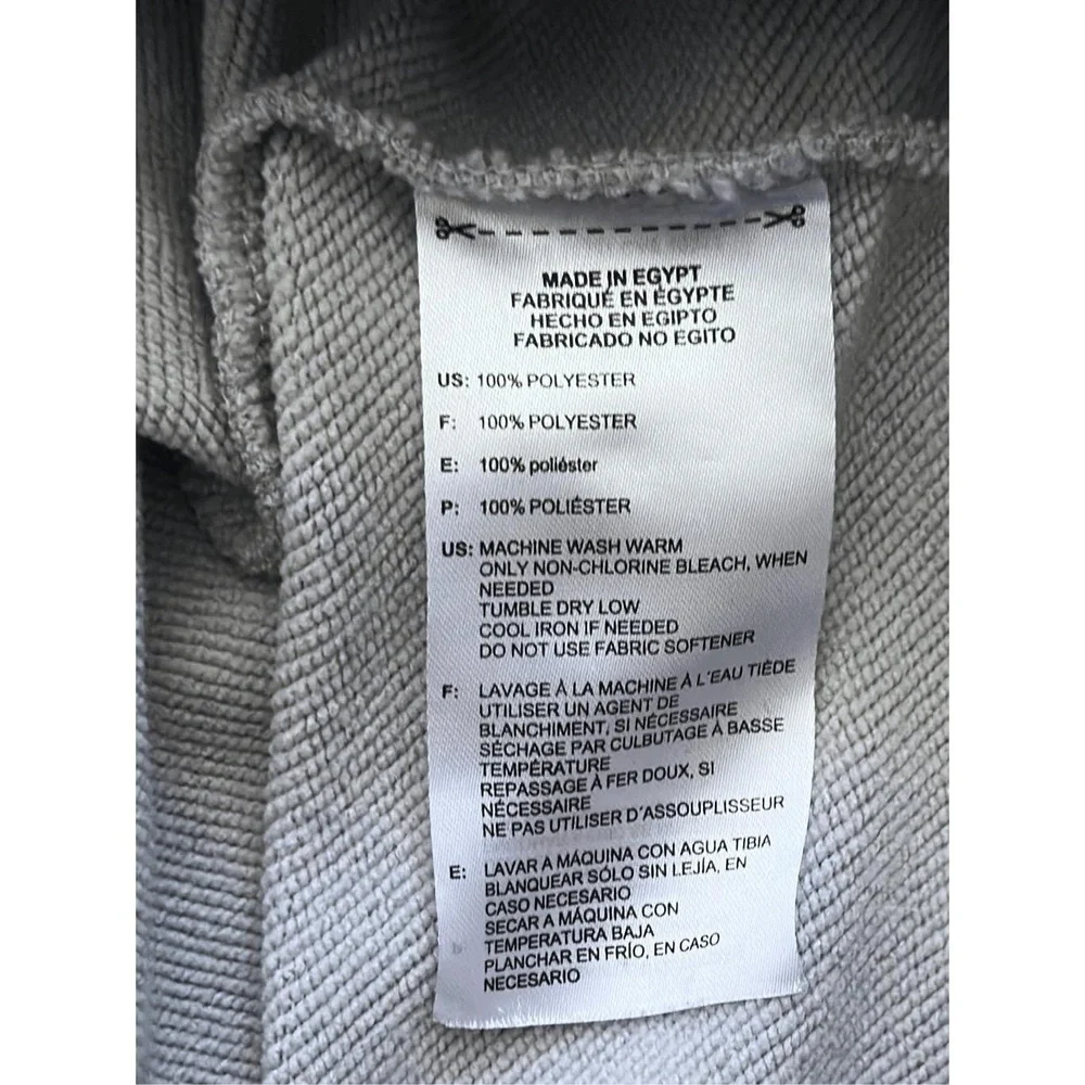 Adidas French Terry Golf‎ Mens Gray White 1/4 Zip Pullover Performance Athletic